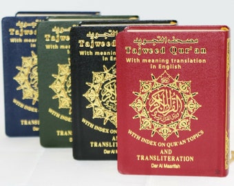 Tajweed Quran with English Translation & Transliteration (Pocket Size 8x12cm)