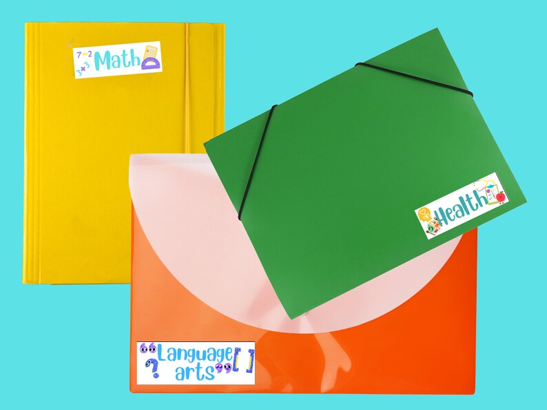 Printable School Binder/folder/notebook Labels for Boys and Girls Etsy