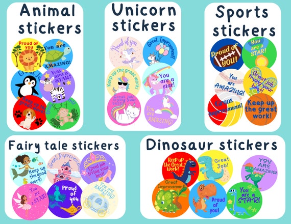 Positive Printable Teacher Reward Stickers/includes PDF/PNG - Etsy
