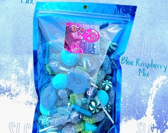 Blue Raspberry sweet Mix | Sweet pouch  | Sweet Like Candy | UK Sweets | Pick n Mix | Party Favours | Random blue raspeberry Mix