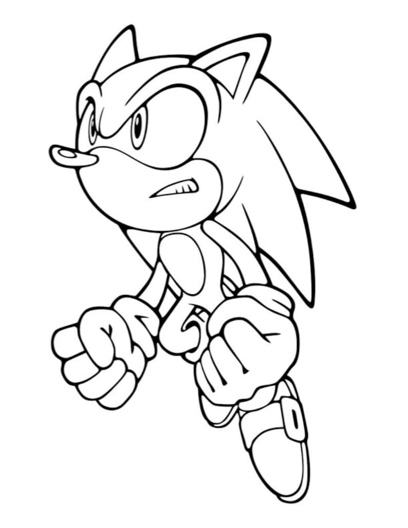 100+ Sonic Coloring Pages - Etsy