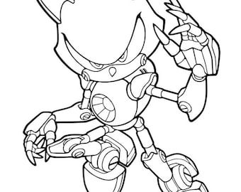 Metal Sonic Coloring Pages