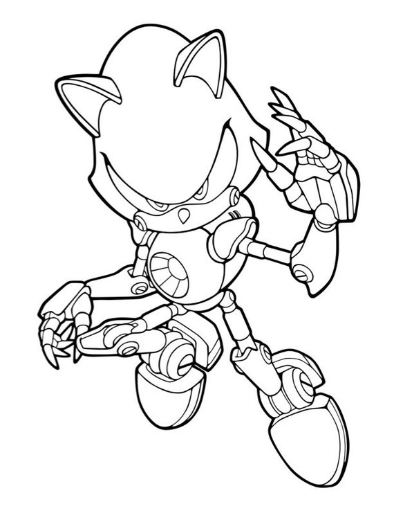 Neo Metal Sonic coloring page, printable Neo Metal Sonic