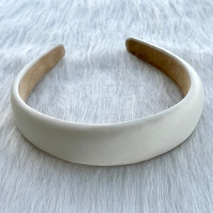 Beige satin headband,boho headband,bridesmaid headband,women headband,party headband,headband