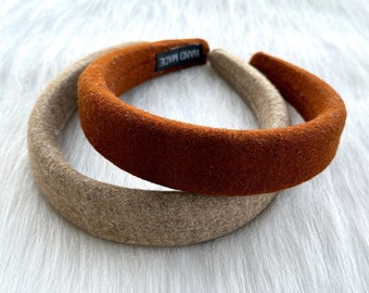 Caramel Knitted Headband, Women Wide Headband,Padded Headband,Party Wide Headband,Women Hairband,Retro Hair Accessories