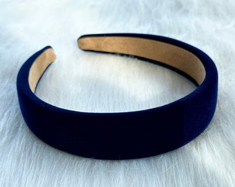 Exquisite navy blue headband, winter headband, party headband, retro thick headband, women&#39;s hairband,birthday girl
