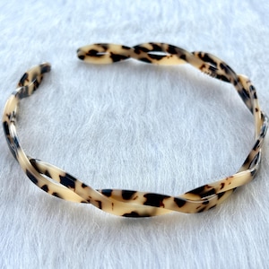 Acetate Hairband,Thin Leopard Headbands,Girl Hairband,Hair Accessory,Tortoise Headband,Leopard Headbands For Women,Vintage Hairband
