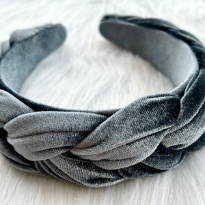Hair Band Elasticized Adjustable Gray Classic Women Fashion Casual Accessory Headbands in Hair Accessories | Gray - Walmart.com main image 3