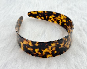 Leopard Acetat verstellbares Stirnband, breite Stirnbänder, Vintage Stirnband, Geschenke für sie, Haarband, Leopard Acetat Stirnband ， klassisches großes Stirnband