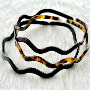 Tortoiseshell Acetate Headband,Vintage Leopard Headbands,Acetate Adjustable Headband,Gifts,Hairband，Black Headband，Thin Headband