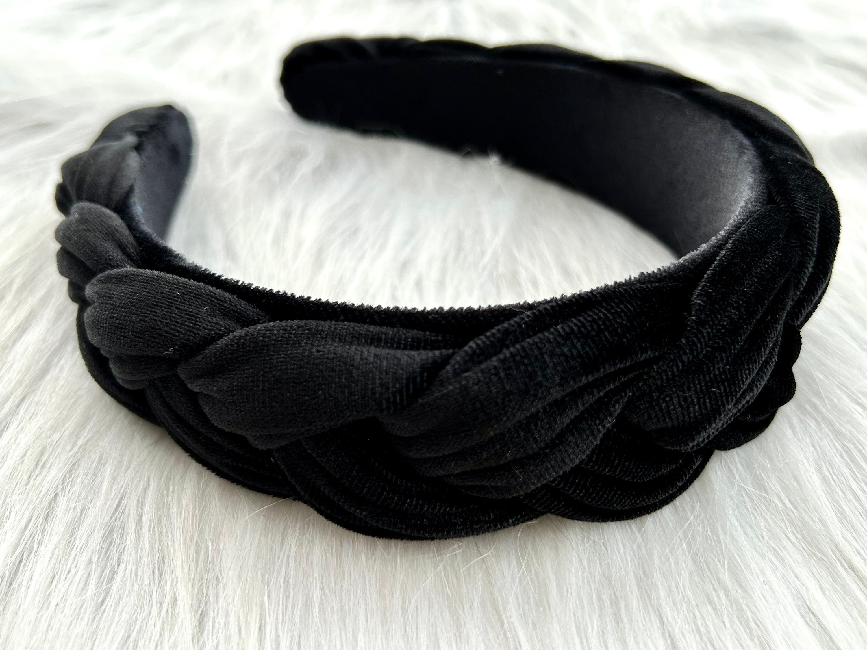 Premium Black Velvet Braided Hair Band,vintage Elegant Hair Band,alice