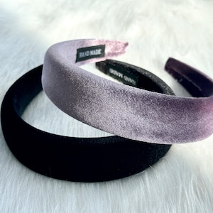 Delicate velvet headband,Padded headband, wide headband,fashion hairband,Boho headband,Headbands for women