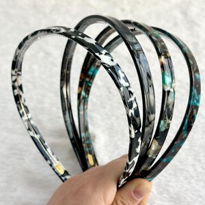 Simple Acetate Headband,Thin Headband,Hair Accessories，Leopard Headbands For Women,Acetate Headbands,Gifts for Her image 3