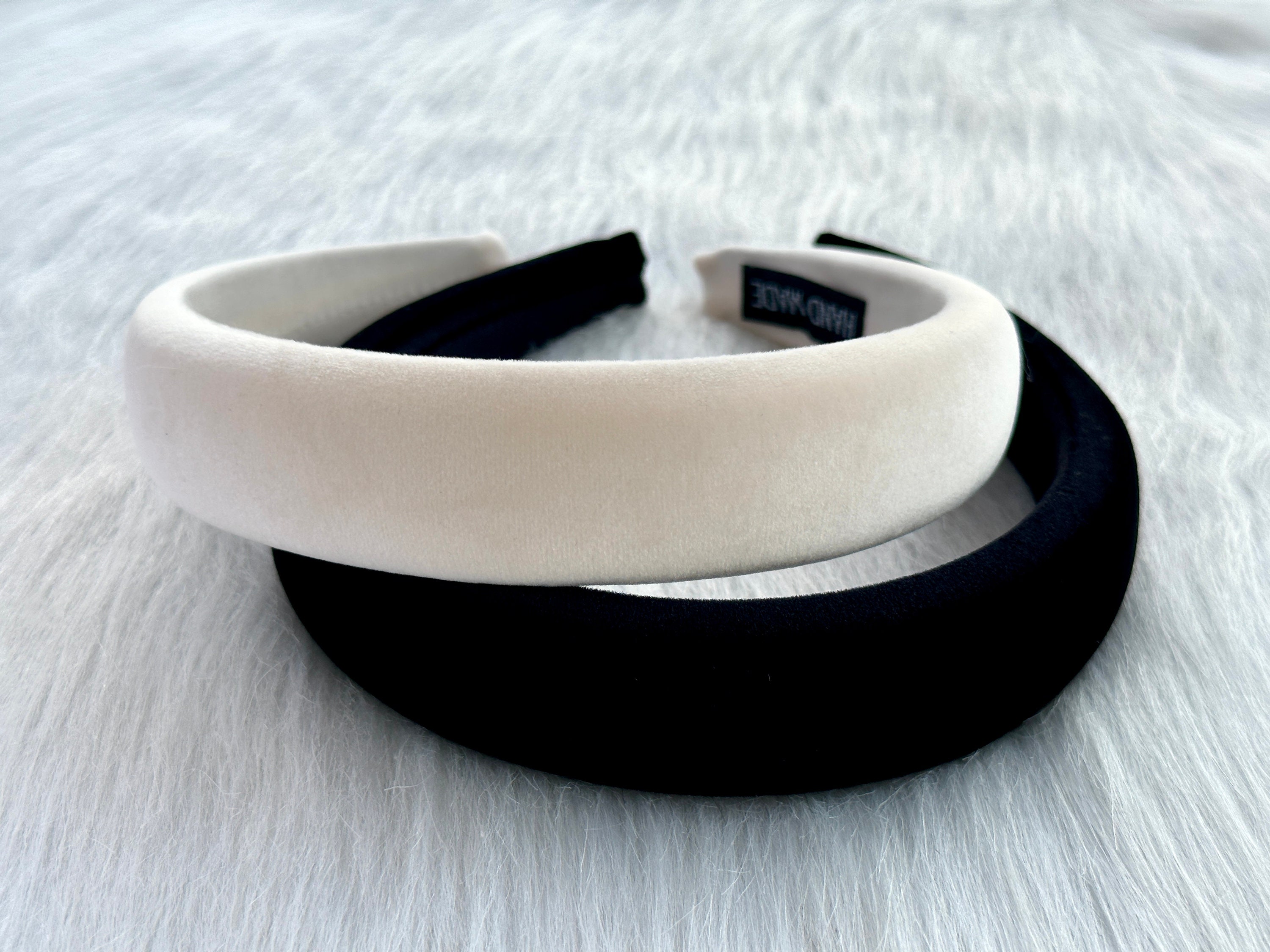 Comfortable velvet headband, black padded headband, boho headband, classic headband, winter headband, gift for her
