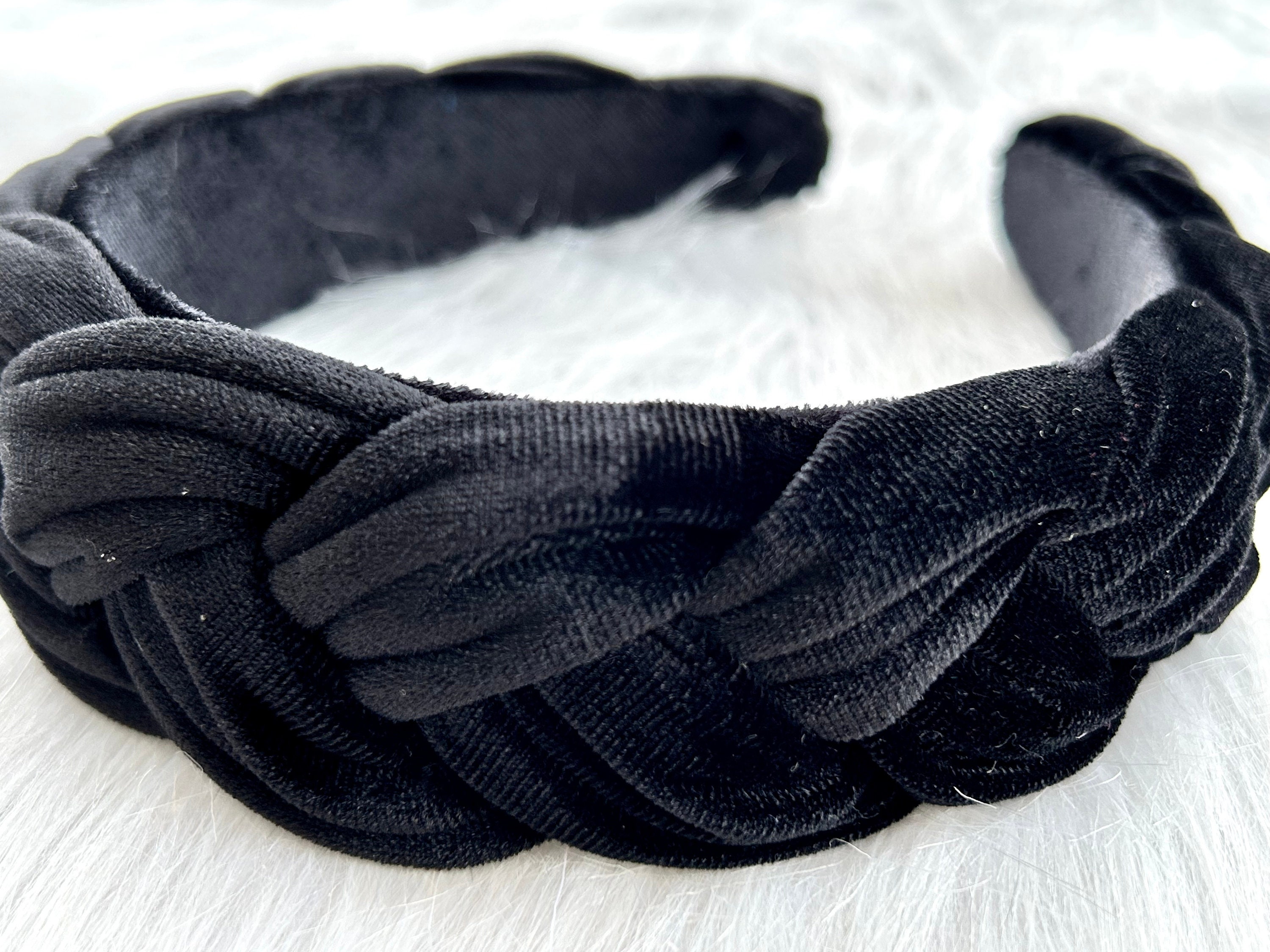 Premium Black Velvet Braided Hair Band,vintage Elegant Hair Band,alice