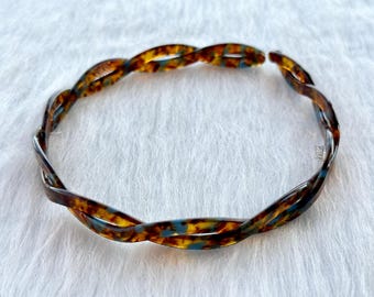 Thin Acetate Hairband,Leopard Twist Headband,Women Hairband,Hair Accessory,Tortoise Headband,Headband,Vintage Hairband
