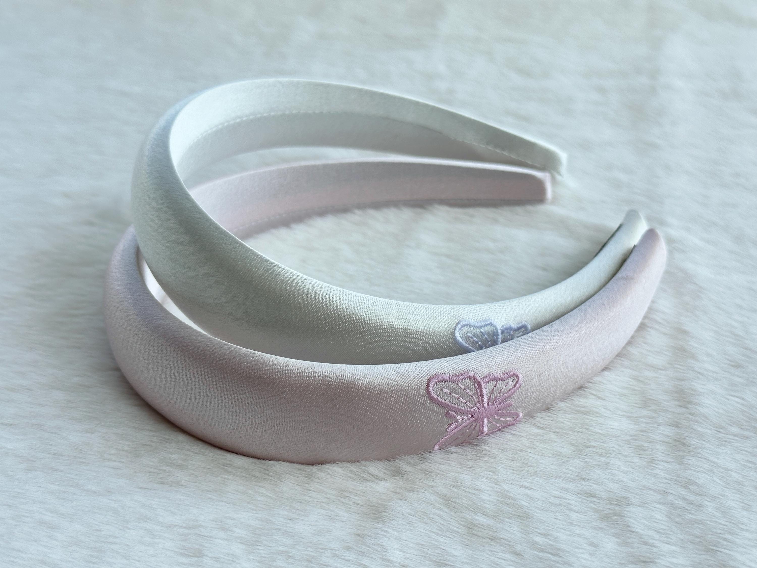 Beige Satin Hair Bands,padded Headband,thick Headbands  display picture 1