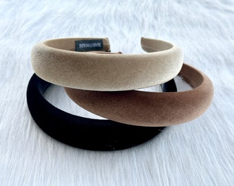 Simple velvet headband, vintage headband, padded headband, winter headband, boho headband,women headband, holiday gift, hairband