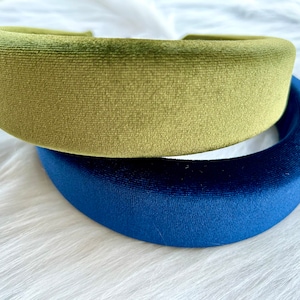 Womens Wide Velvet Headband,High quality and exquisite wide hair band,Colorful headband,Padded Headband