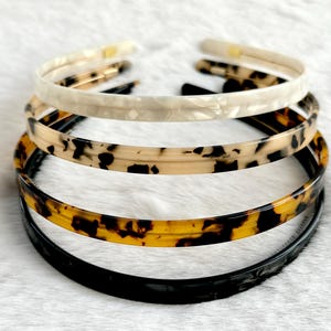 Simple Acetate Headband,Thin Headband,Hair Accessories，Leopard Headbands For Women,Acetate Headbands,Gifts for Her image 5