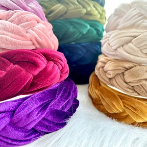 Delicate velvet braided headband , Womens headband,Hair gift，wide headband，Holiday gifts