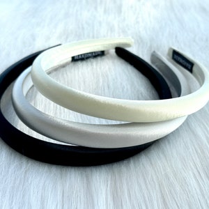 Wedding headband for bride,fashion satin headband,thin hairband,simple hairband for women,hair accessories,gift for her,turban headband