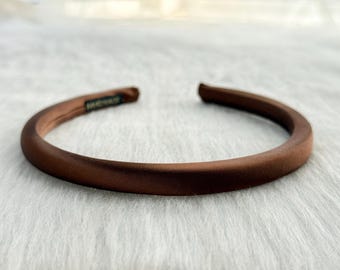 Kaffee Satin Dünne Stirnband,Glänzende Seide Haarband,Winter Stirnband,Boho Stirnband,Einfache Girly Stirnband,Turban Stirnband, Haarband,Geschenk für Sie