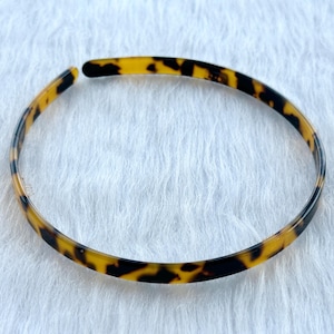 Leopard Acetate Adjustable Headband,Thin Leopard Headbands,Classic Headband,Women Headband,Leopard Acetate Headband,Hard headband
