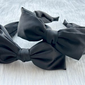 New Satin Bow Headband, Topknot,Vintage Headband,Party Headband,Daily Wide Headband,Women&#39;s Hairband,Birthday Gift