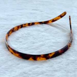 Tortoiseshell Acetate Headband,Acetate Headband,Fashion Leopard Headband,Thin Headband,Pain Free Headband,Face Wash Headband，Nice Gifts