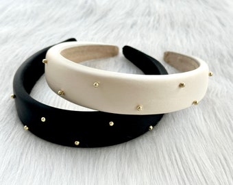 Elegante Satin Haarbänder, Perlen Haarbänder, Vintage gepolsterte Haarbänder, Hochzeit Haarbänder, klassische Haarbänder für Frauen, Seide Haarbänder