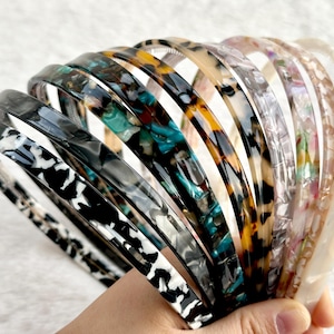 Simple Acetate Headband,Thin Headband,Hair Accessories，Leopard Headbands For Women,Celluloid Headbands,Gifts for Her