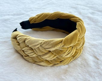 Velvet Braided Wide Headband,Velvet Alice Headbands,Womens Headband,Boho Headband,Headbands for women,Winter Headband,Gifts