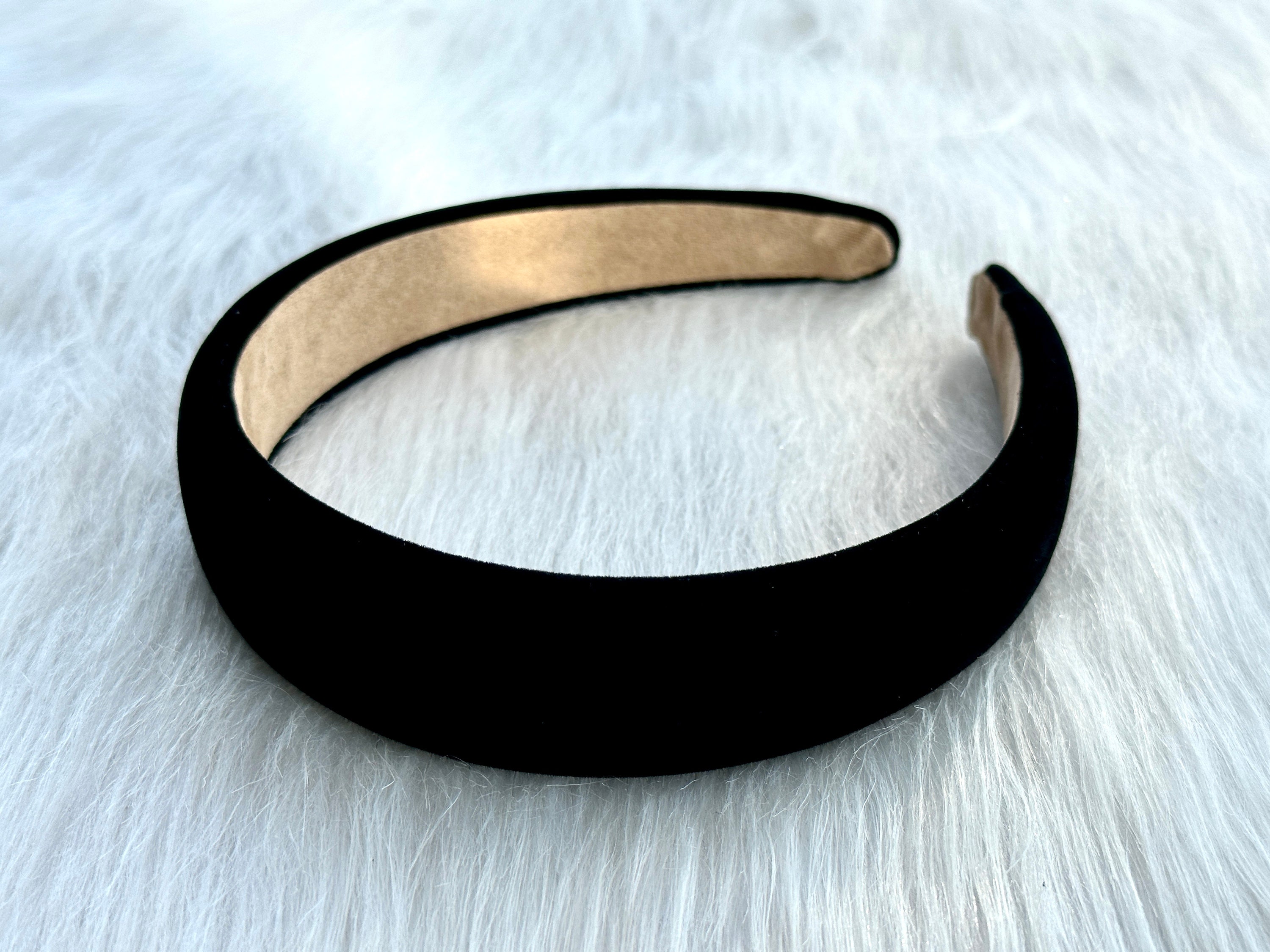 THICK HEADBAND IN BLACK CALFSKIN 730963