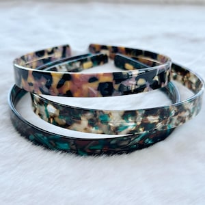 Unique Acetate Headband,Thin Headband,Hair Accessories,Leopard Headbands For Women,Celluloid Headbands,Gifts for Her,Girl Hairband