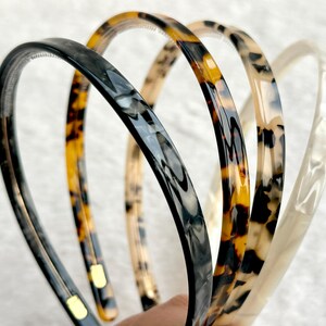 Simple Acetate Headband,Thin Headband,Hair Accessories，Leopard Headbands For Women,Acetate Headbands,Gifts for Her image 4