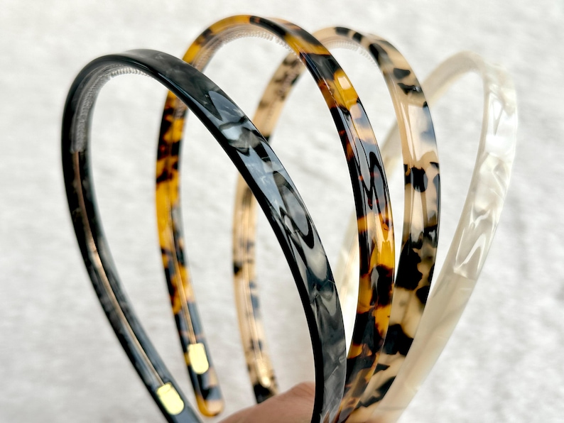 Simple Acetate Headband,Thin Headband,Hair Accessories，Leopard Headbands For Women,Acetate Headbands,Gifts for Her image 4