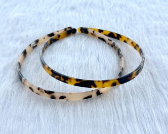 Vintage Schildpatt Acetat verstellbares Stirnband, dünne Leopard Stirnbänder, Mode Stirnband, Frauen Stirnband, Leopard Acetat Stirnband