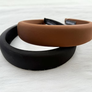 Coffee Satin Headbands,Daily Sponge Headbands,Classic Headbands,Womens Headbands，Turban Headbands,Party Solid Color HairBands,Birthday Gifts