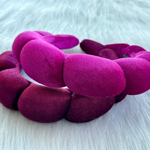 Wine Red velvet headband,flower headband,cotton headband,fashion party headband,girl headband,gift for women
