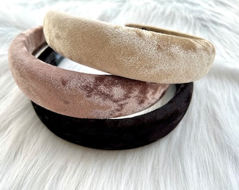 Premium  velvet hair band,Winter hair band,velvet padded headband,Womens headband,Wide headband,Best friend gift