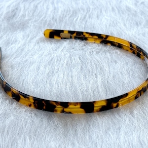 Vintage Tortoiseshell Acetate Adjustable Headband,Thin Acetate Headbands, Floral Headband,Marble Headband,Wife Gift