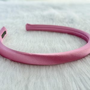 Pink Satin Headbands,Girls Headbands,Thin Headbands,Padded Headbands,Holiday Headbands,Boho Headbands,Bridesmaid Headbands,Gifts For Her