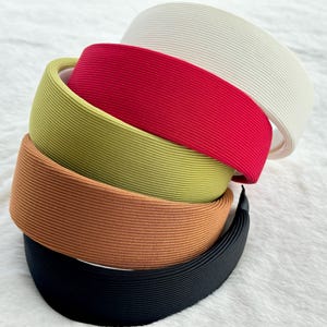 Hochwertiges Stirnband, gepolstertes Stirnband, Damen Stirnband, einfarbiges Stirnband, Geburtstagsgeschenke, breites Stirnband, klassisches Stirnband, Feiertagsstirnband