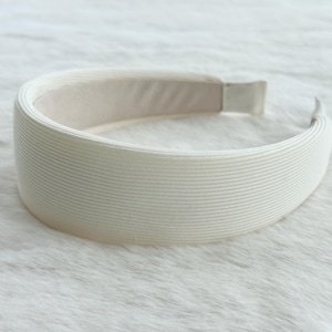 White Bridal Handband,Padded Headband,Elegant Hairband,Hair Accessories,Turban Headband,Wide Headband,Womens Hairband,Gifts