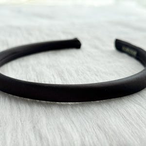 Black Satin Thin Headband,Candy Color Headband,Cute Headband, Padded Headband,Simple Satin Headbands,Boho Headbands,Women Headbands,Gifts