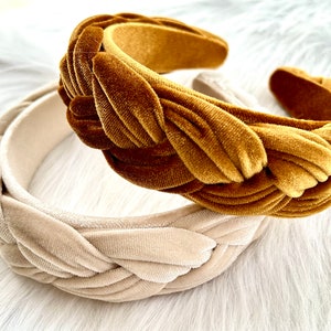 New colors in autumn and winter,Delicate velvet Braided headband,fashion hairband,Braided alice band, Boho headband,Headbands for women