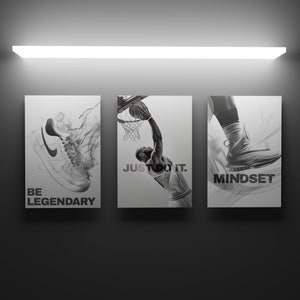 Nike Motivational Posters | Set of 3 | Just Do It | Digital Print | Poster