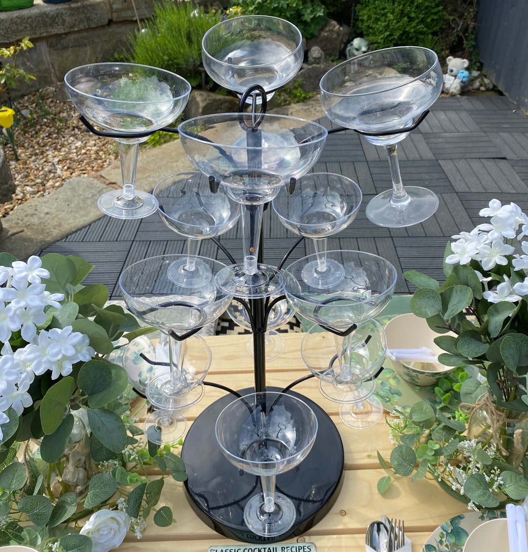 Cocktail Gin Glass Tree Display Perfect for Serving Cocktails Etsy