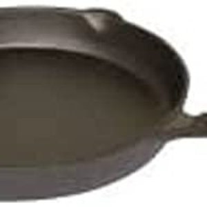 Large Cast Iron Skillet Sizzler Pre-Seasoned Long Life 12" (30cm) Steak Pan